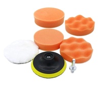 Kit de Polimento Automotivo, 7 Peças, 3 Polegadas, Boinas de Espuma e Lã com Adaptador para Furadeira - imagem 1