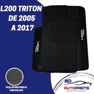 Jogo de Tapetes Automotivos Emborrachados L200 Triton 2005-2017 - 3 Peças Premium com Bordado - imagem 5