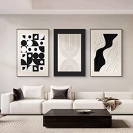 Quadros Decorativos Geométricos Irregulares 40x60cm - 3 Peças | Arte Moderna para Sala de Estar - imagem 2