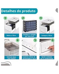 Mini Ar Condicionado Portátil 3 em 1 – Climatizador, Umidificador e Purificador de Ar | USB, Silencioso e Compacto - imagem 5