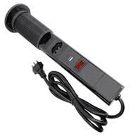Torre de Tomada Retrátil Preta: 3 Tomadas 20A + USB e Tipo C - Organize e Carregue! - imagem 4