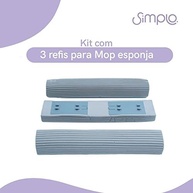 Kit com 3 Espumas para Mop Esponja - Refil Resistente e Absorvente para Limpeza Profissional - imagem 3