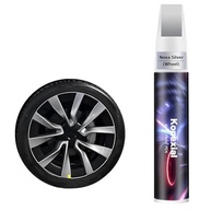 Tinta de Retoque para Aros de Rodas Tesla Model 3 - Cor Prata Nova, Kit de Reparo de Arranhões com Pincel e Caneta - imagem 2
