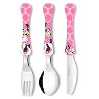 Conjunto de Talheres Disney Kids Minnie 3 Peças Rosa - Ergonômico e Seguro para Crianças - imagem 3