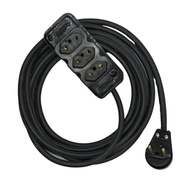 Extensão Elétrica Industrial 5m Cabo PP 2x2.5mm com 3 Tomadas - Alta Resistência - imagem 3