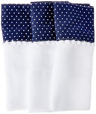Baby Deluxe Babete Fralda 3 Peças Marinho Poá - Toque Macio, Lavável e Antialérgico - imagem 2