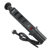 Torre de Tomada Retrátil Preta: 3 Tomadas 20A + USB e Tipo C - Organize e Carregue! - imagem 2