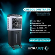 Climatizador de Ar Industrial 75L 110V Evaporativo 3 Velocidades 150W - Refresque Ambientes Grandes com Economia - imagem 4