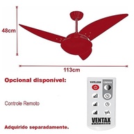 Ventilador de Teto Econômico em Cobre com 3 Pás - Ventax 110V - imagem 3