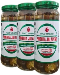 Kit 3 Pimentas Jalapeño Verde Em Conserva 350g - imagem 1