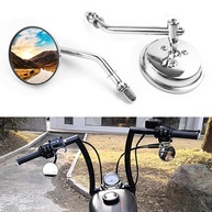 Espelhos Redondos Cromados 3" para Moto Harley-Davidson - Visão Ampla e Estilo Inconfundível - imagem 1