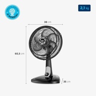 Ventilador de Mesa Mondial 30cm 6 Pás Turbo VT-30-NB 220V - Potência e Silêncio - imagem 3