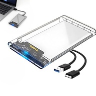 Case Externa Para HD Transparente USB 3.0 Sata 3.0 Suporta SSD e HD até 5TB Alta Velocidade Premium Compacto Plug Play Compatível Windows Mac - imagem 2