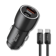 Carregador Veicular Turbo 60W Duas Portas USB-C e USB 3.0 | Carregamento Ultra Rápido Automotivo - imagem 2
