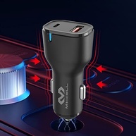 Carregador Veicular Tipo C PD 20W + QC 3.0 USB - Preto VQ-C08 | Carga Rápida e Inteligente - imagem 2
