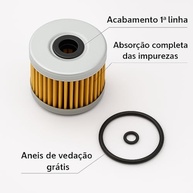 Filtro de Óleo Honda CB 300, XRE 300, Twister, Tornado e Falcon + Anéis de Vedação - imagem 2