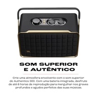JBL Authentics 300: Caixa de Som Wi-Fi e Bluetooth com Assistentes de Voz - Preto - imagem 3