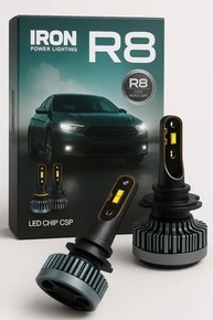 Kit Farol Ultra Led Slim H4 Iron Dakar 30000lm 6500K: Iluminação Brilhante e Duradoura - imagem 1