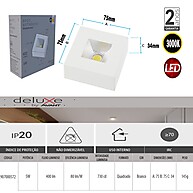 Plafon Quadrado Avant: Iluminação Elegante 3000K - imagem 2