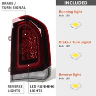 Lanternas Traseiras LED FIONE para Chrysler 300C 2015-2023 - Estilo Fábrica, Acabamento Preto - imagem 3
