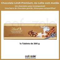 Chocolate Lindt Premium, Ao Leite Com Avelã, Barra de 300g - imagem 3