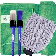 Kit Detalhamento Automotivo Completo: Toalha Secagem 300gsm, Pincéis Yamase e Luva Microfibra - imagem 4