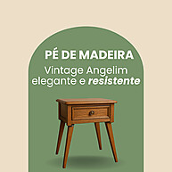 Pés Palito Madeira 30/35cm: Kit 4un Até 300kg - imagem 1
