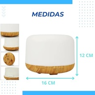 Umidificador de Ar com Difusor de Aromas 300ml - LED Colorido, Controle Remoto e Tecnologia Ultrassônica Silenciosa - imagem 3
