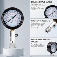 Kit Testador de Compressão de Cilindro a Gasolina 8 Peças - Precisão 0-300Psi - imagem 3