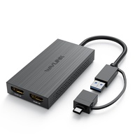 WAVLINK Adaptador USB 3.0/C para HDMI Duplo: Expanda sua Produtividade em 4K! - imagem 1