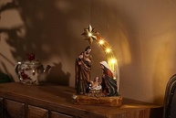 Imagem da Sagrada Família em Resina 30cm - Estrela Natal Decorativa para Presépios - imagem 4