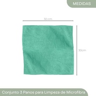 Conjunto 3 Panos de Microfibra 30cm - LYOR - Limpeza Profunda e Ecológica - imagem 3