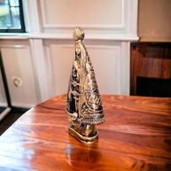 Imagem de Nossa Senhora Aparecida 30cm em Gesso Dourado - Peça Artesanal para Oratório e Decoração - imagem 5