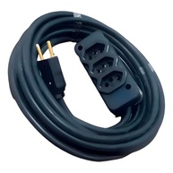 Extensão Elétrica Profissional 30m Cabo PP 2x2,5mm Alta Potência Bivolt 3 Tomadas - imagem 2