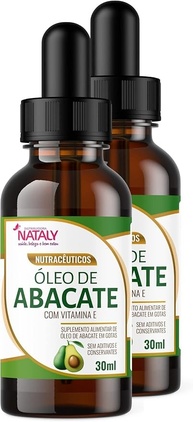 Kit Com 2 - Óleo de Abacate Premium Com Vitamina E Extravirgem 30ml Nataly - imagem 1