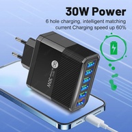 Carregador USB 30W: 6 Portas e Carga Rápida 3.0 - imagem 2