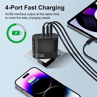 Carregador USB-C 30W: 4 Portas, Carga Rápida! - imagem 2