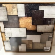 Kit 2 Quadros Decorativos Abstratos Geométricos 30x30 cm com Moldura Dourada – Estilo Moderno e Sofisticado - imagem 5
