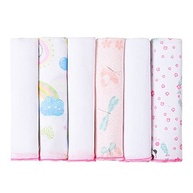 Kit 6 Paninhos de Boca Papi 30x30cm Estampados Sortidos Rosa - Maciez e Estilo para o Enxoval do Bebê - imagem 3