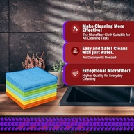 Pacote com 10 Panos de Microfibra Superabsorventes 30x30cm - Multicoloridos e Sem Arranhões - imagem 3