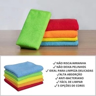 Kit 5 Panos de Microfibra 30x30cm - Alta Absorção, Anti Risco, Multiuso para Limpeza Automotiva e Doméstica - imagem 5