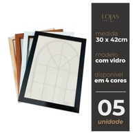 Kit 5 Quadros com Moldura A3 30x42 cm em Madeira com Vidro - Ideal para Diplomas, Certificados e Posters (Branco) - imagem 4