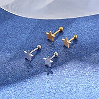 Piercing Orelha Trágus Helix Flat Conch Lóbulo Microbell Aço 316L - imagem 2