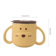 Copo Infantil Alomejor com Canudo - Aço Inoxidável 316L, Isolante Térmico, Design Divertido para Crianças - imagem 3