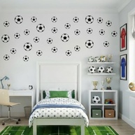 Kit com 32 Adesivos de Parede Bola de Futebol - Decoração Infantil Temática para Quarto de Menino - imagem 2