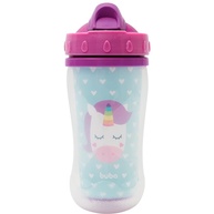 Copo com Parede Dupla Unicornio - Buba Animal Fun Canudo Seguro 320ml - imagem 1