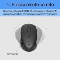 Combo de Teclado e Mouse sem Fio HP 330 - com 1600 DPI, Dongle USB Wireless, Digitação Silenciosa, Precisa e Confortável, Layout ABNT2, Preto (2V9E6AA#AC4) - imagem 4