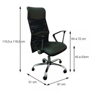 Cadeira Presidente Ergonômica Giratória Preta OR DESIGN 3307 | Conforto e Estilo para seu Ambiente - imagem 2