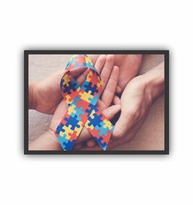 Quadro Decorativo Autismo Moldura Preta 33x24 - Design Exclusivo com Qualidade Premium - imagem 1