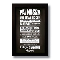 Quadro Decorativo com a Oração do Pai Nosso - 33x43 cm | Inspiração Espiritual e Decoração Elegante - imagem 1
